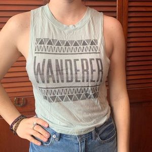 Mint colored Wanderer tank top